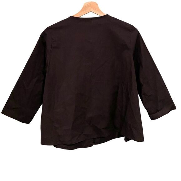 Amici by Baci Black Blouse with Detachable Bow Accent Made in Italy Size Small - Picture 2 of 10